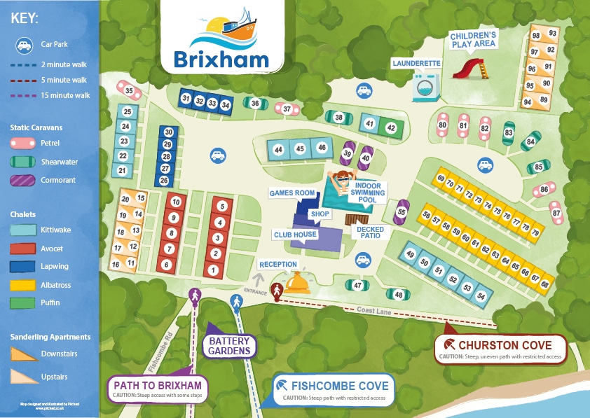 2020 Brixham Holiday Park Map